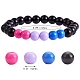 Acrylic Round Beaded Stretch Bracelet for Women BJEW-SW00066-03-7