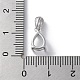 Placcatura in rodio a cremagliera 925 pendente in argento sterling con montature cabochon STER-NH0001-49D-P-3