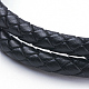 Braided Leather Cord Multi-Strand Bracelets BJEW-F291-10C-2