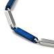 201 Stainless Steel Bar Link Chain Necklaces for Men Women NJEW-G112-07F-BLP-2