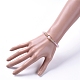 Natural Rose Quartz Gemstone Stretch Bracelets BJEW-JB05025-02-4