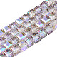 Chapelets de perles en verre transparent électrolytique EGLA-N002-28-2