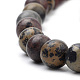 Chapelets de perles de jaspe dendritique naturelle G-S259-10-10mm-3