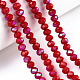 Electroplate Opaque Solid Color Glass Beads Strands EGLA-A034-P3mm-L21-4