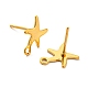 Starfish Shape 201 Stainless Steel Stud Earrings Findings STAS-Q251-03G-2