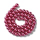 Umweltfreundliche runde Perlenstränge aus gefärbtem Glasperlen HY-A002-8mm-RB058-3