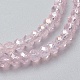 Chapelets de perles en verre électroplaqué X-EGLA-F124-FR-B05-3