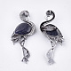 Synthetic Blue Goldstone Brooches/Pendants G-S353-06C-2