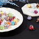 Pandahall 90pcs 15 breloques de boule de verre de cristal de couleur avec des paillettes de paillettes d'étoile d'étoile GLAA-PH0007-58-3
