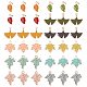 SUNNYCLUE 1 Box 48Pcs Thanksgiving Charms Enamel Leaf Charms Green Leaves Charm Small Red Maple Charm Ginkgo Leaf Plant Charms for Jewelry Making Charm DIY Necklace Bracelets Earrings Craft Supplies ENAM-SC0003-39-1