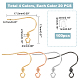 DICOSMETIC 80 Pcs 4 Colors Earring Hooks Stainless Steel/Gold/Rose Gold/Gunmetal Color Fish Hooks Earring Wires with Loops and 100Pcs Plastic Ear Nuts for DIY Jewellery Making STAS-DC0009-07-2