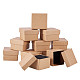 厚紙のジュエリーボックス  スポンジで  リングのために  正方形  淡い茶色  5x5x3.2cm X-CBOX-R036-09-1
