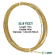 BENECREAT 17 Gauge/1.2mm Engraved Twist Gold Wire Textured Copper Wire for Beading CWIR-WH0004-01G-02-2