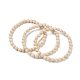 Bracelets extensibles avec perles fossiles naturelles X-BJEW-K212-A-015-2