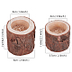 GORGECRAFT 4pcs Natural Pine Wood Candle Holders Wooden Bark Candlestick for Rustic Wedding Party Birthday Holiday Home Decoration AJEW-CP0001-08-2