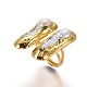 Anillos de dedo ajustables con perlas RJEW-K229-I01-4