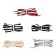 Superfindings 5 пара 5 цвета двухцветные плоские плетеные шнурки из полиэстера DIY-FH0005-41B-02-1