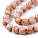 Mèches de perles de verre craquelé peintes au four opaque EGLA-S174-33G-3