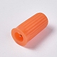 (クリアランスセール)プラスチックのりボトルの先端キャップ  オレンジ  13x7mm  内径：3.5mm DIY-WH0148-94-2