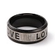 201 кольцо из нержавеющей стали со словом «любовь» на день святого валентина RJEW-I089-06EBP-3