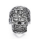 Готический панк-череп из сплава открытое кольцо-манжета для мужчин и женщин RJEW-T009-62AS-1