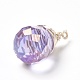 Transparent Glass Charms PALLOY-JF00853-02-5
