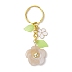 Flower Acrylic Imitation Gemstone Pendant Keychain KEYC-JKC00692-03-1