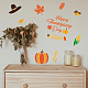 MAYJOYDIY 2pcs Thanksgiving Stencils Fall Stencils Pumpkin Autumn Maple Leaf Corn Template Happy Thanksgiving Day Hello Text 11.8×11.8inch with Paint Brush for Floor Wall Furniture DIY-MA0001-58-7