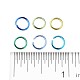 6 colori dei fili di alluminio aperta salto anelli ALUM-X0001-01A-3