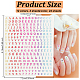 OLYCRAFT 24 Sheets Letter Stickers Self-Adhesive Alphabet Stickers Nail Art Decoration Stickers Letter Numbers Resin Filler Sticker for Craft DIY Nail Art Epoxy Resin Supplies - 12 Colors MRMJ-OC0003-21-2