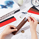 GORGECRAFT 8Pcs 4 Colors Leather Fountain Pen Case Single Rectangle Pouch Pen Sleeve Protective Holder for Touch Pen Ballpoint Pencils Stationery Store School Office Meetings Classes Accessories AJEW-GF0004-92-3