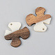 Ciondoli in resina opaca e legno di noce RESI-S389-052B-C04-2