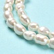 Fili di perle di perle d'acqua dolce coltivate naturali PEAR-E016-063-4