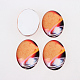 Cabochons ovales en verre imprimé  X-GGLA-N003-20x30-D02-2