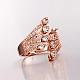 Classic Real Rose Gold Plated Brass Cubic Zirconia Rings for Women RJEW-BB05762-8RG-2