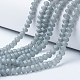 Electroplate Transparent Glass Beads Strands EGLA-A034-T6mm-X-2