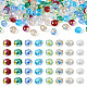 400 pz 8 colori trasparente perline di vetro placcato fili EGLA-TA0001-22-1