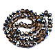 Electroplate Transparent Glass Beads Strands X-EGLA-A034-T8mm-Q19-2
