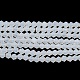 Fili di perle di vetro smerigliato imitazione giada X1-GLAA-F029-JM4MM-B05-1