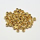 Rack Plating and Vacuum Plating Brass Corrugated Round Spacer Beads KK-I600-4mm-G-RS-2