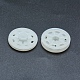 ナイロンスナップボタン  縫い付け用プレスボタン  8の穴  衣服のボタン  ホワイト  23x5.5mm  穴：3x1mm SNAP-P007-03-23mm-2