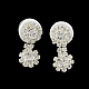 Fashionable Wedding Flower Rhinestone Necklace and Stud Earring Jewelry Sets SJEW-R046-01-7