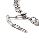 304 braccialetto con ciondoli in acciaio inossidabile con catene a maglie da donna BJEW-C0025-06-5