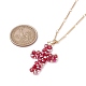 Sparkling Cross Pendant Necklace for Women NJEW-TA00015-9