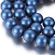 Perlas de concha redonda perlas esmeriladas hebras BSHE-I002-12mm-25-2