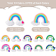 HOBBIESAY 20 Pcs 4 Styles 10 Colors Rainbow Slime Charms Cabochons Cloud Silicone Charms Pendants Mini Rainbow Cameo Charms Jewelry Embellishment Supplies for Gluing DIY Jewelry Earrings Rings SIL-NB0001-15-2
