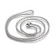 304 Stainless Steel Box Chain Necklaces NJEW-O110-05C-P-1