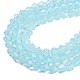 Cuisson des brins de perles de verre transparentes peintes DGLA-F029-J4mm-10-4