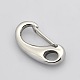 Smooth Surface 304 Stainless Steel Push Gate Snap Keychain Clasp Findings STAS-O046-C-03-2