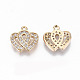Brass Micro Pave Cubic Zirconia Charms X-KK-S359-049-RS-2
